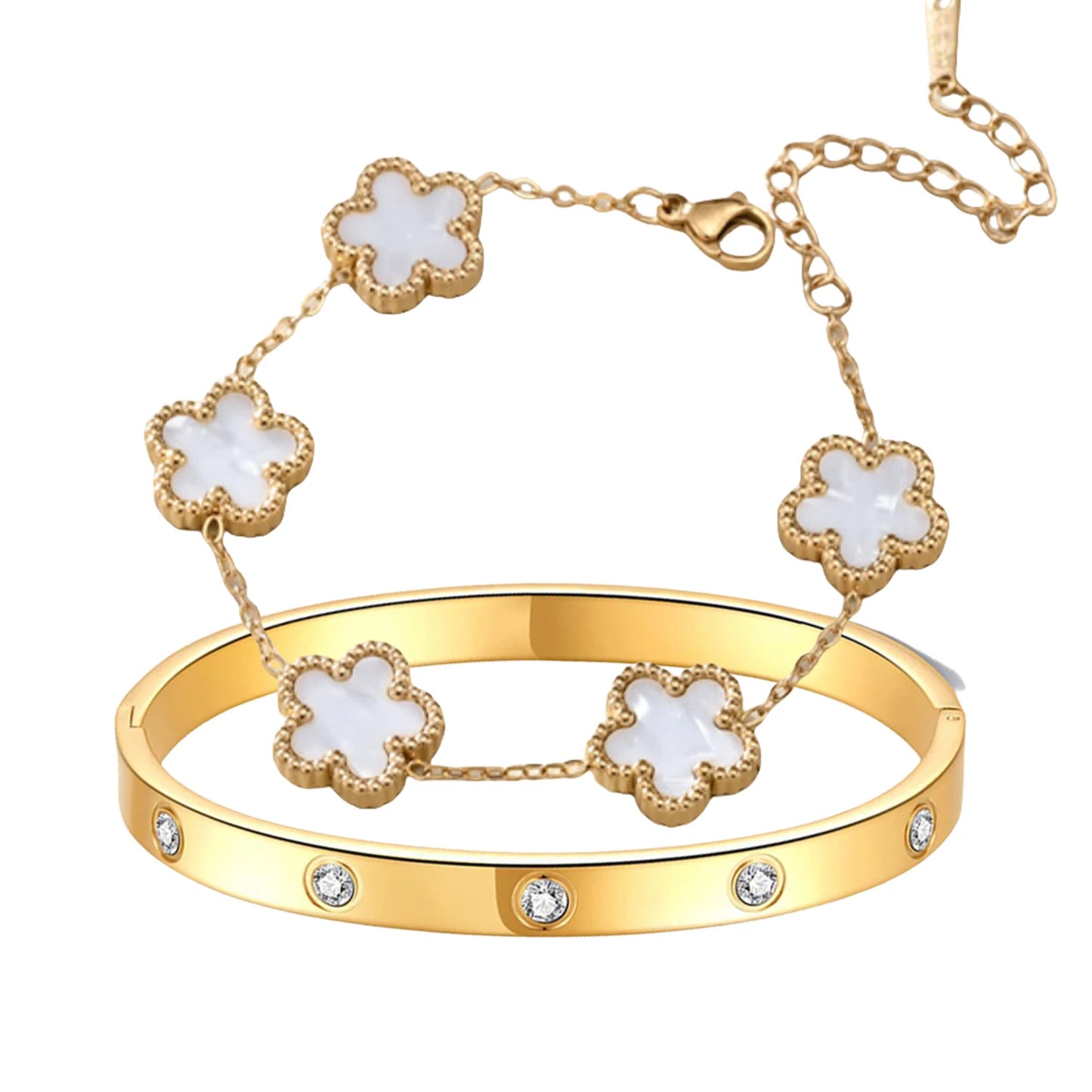 2pcs Vintage Alhambra bracelet