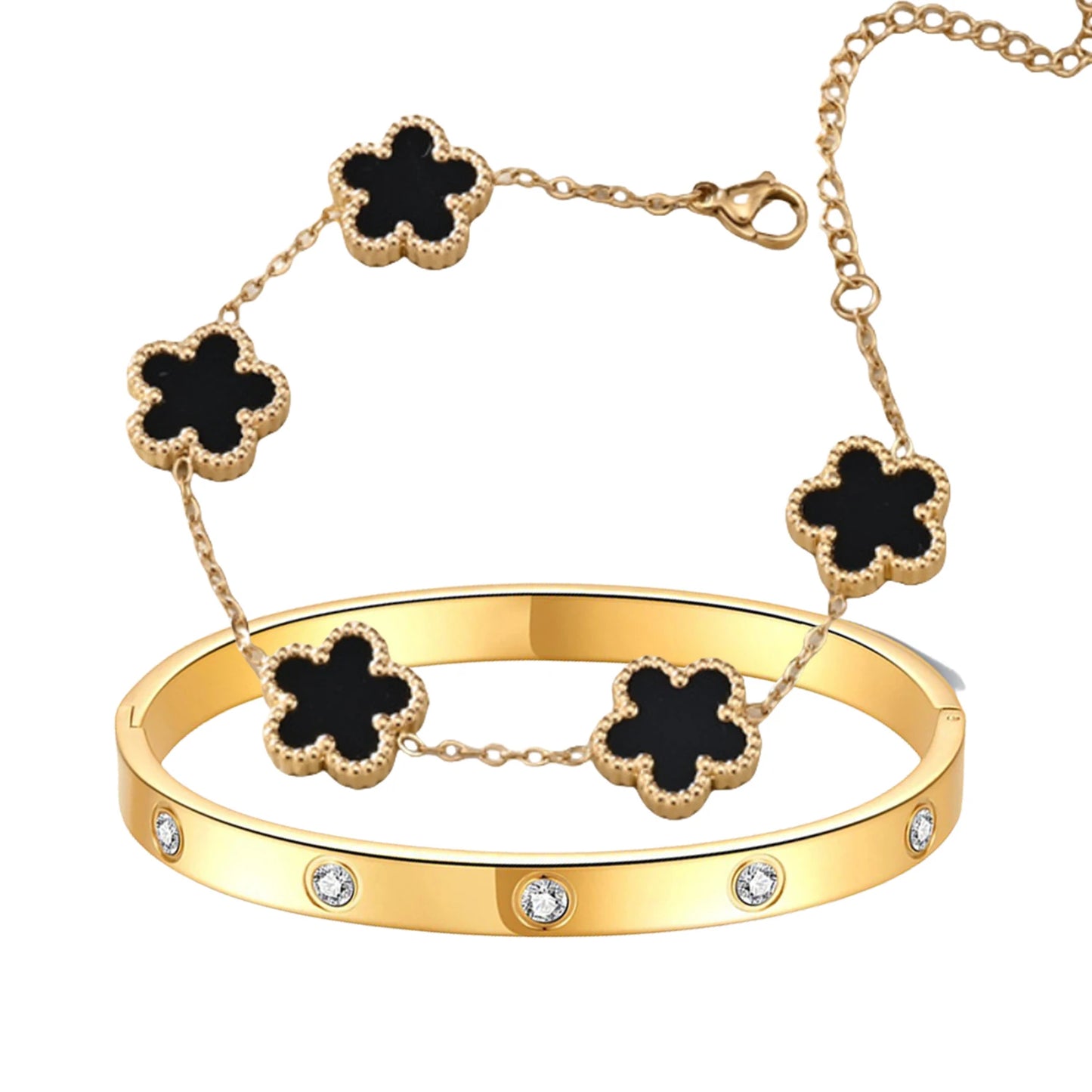 2pcs Vintage Alhambra bracelet
