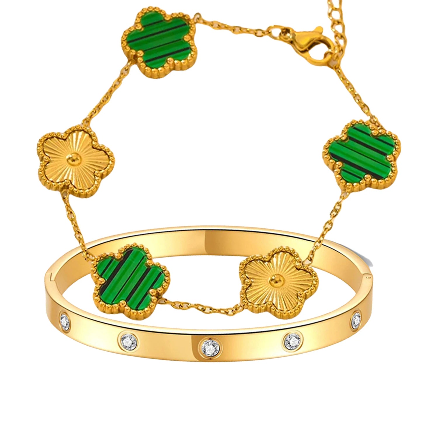 2pcs Vintage Alhambra bracelet