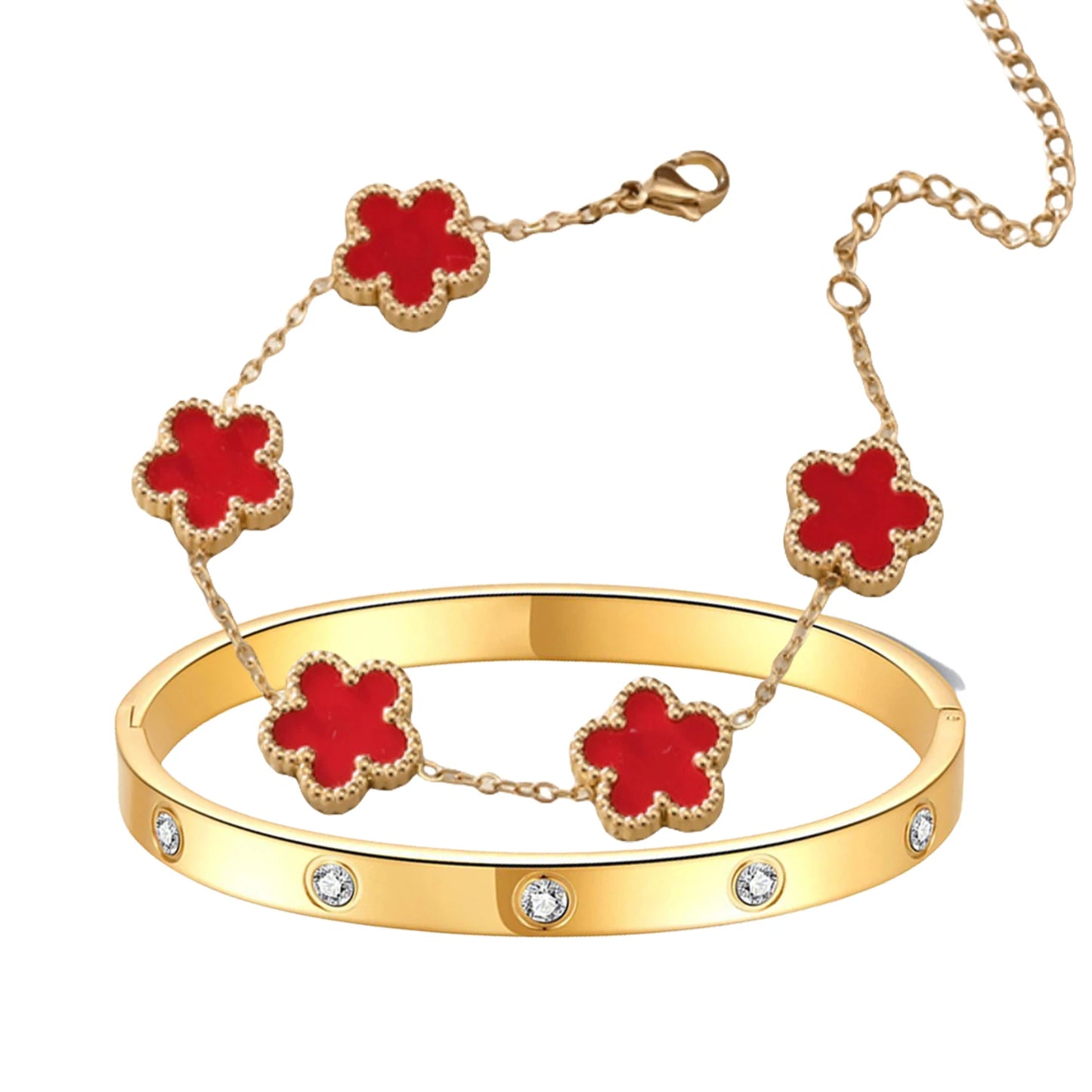 2pcs Vintage Alhambra bracelet