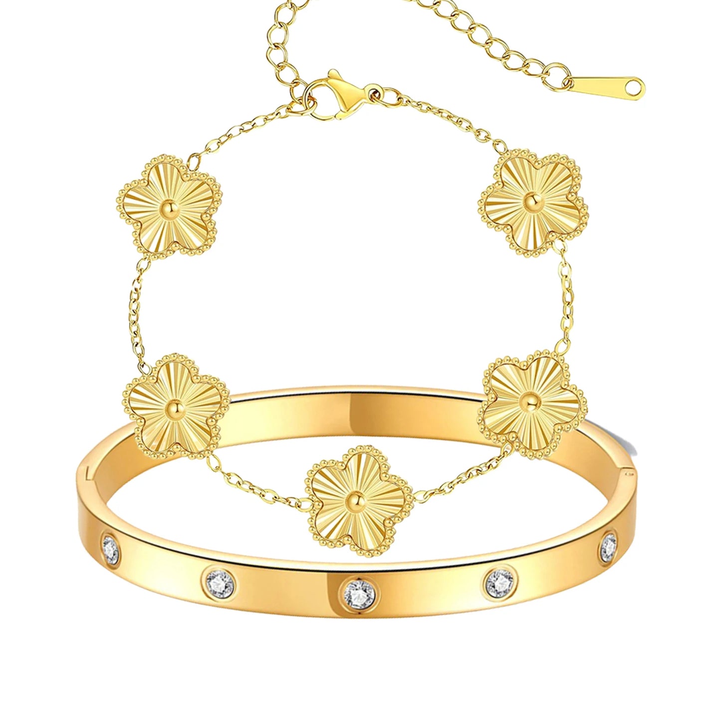 2pcs Vintage Alhambra bracelet