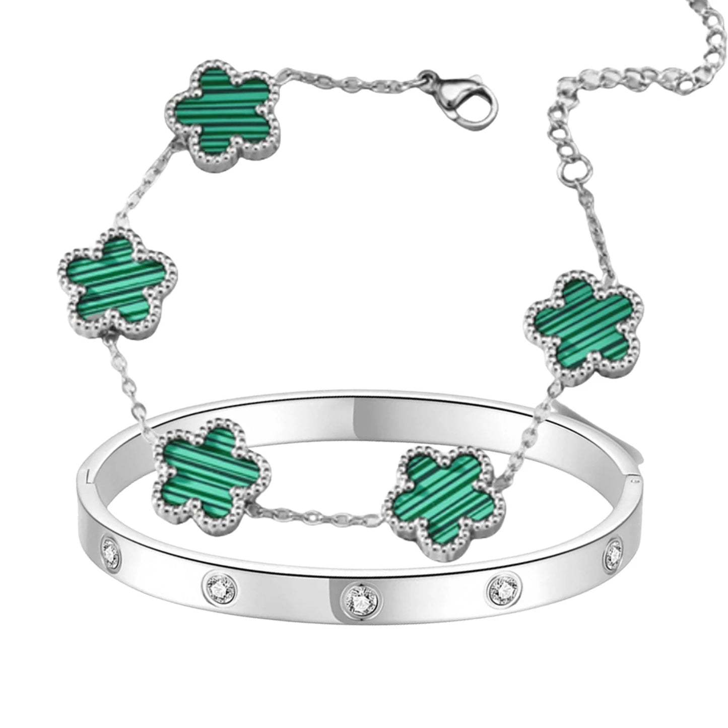 2pcs Vintage Alhambra bracelet