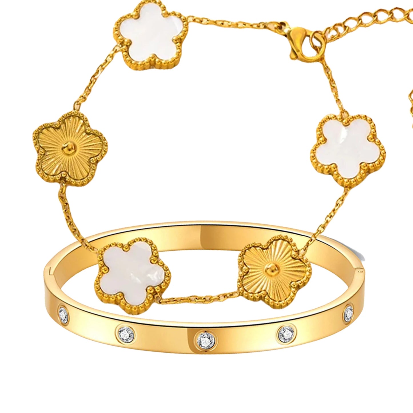 2pcs Vintage Alhambra bracelet