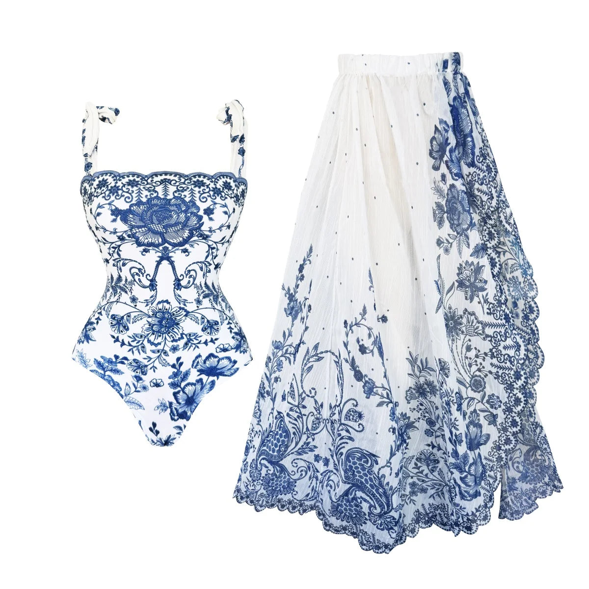 2-in-1 Beach Look: Sexy Bikini + Flowing Skirt – Turn Heads This Summer!