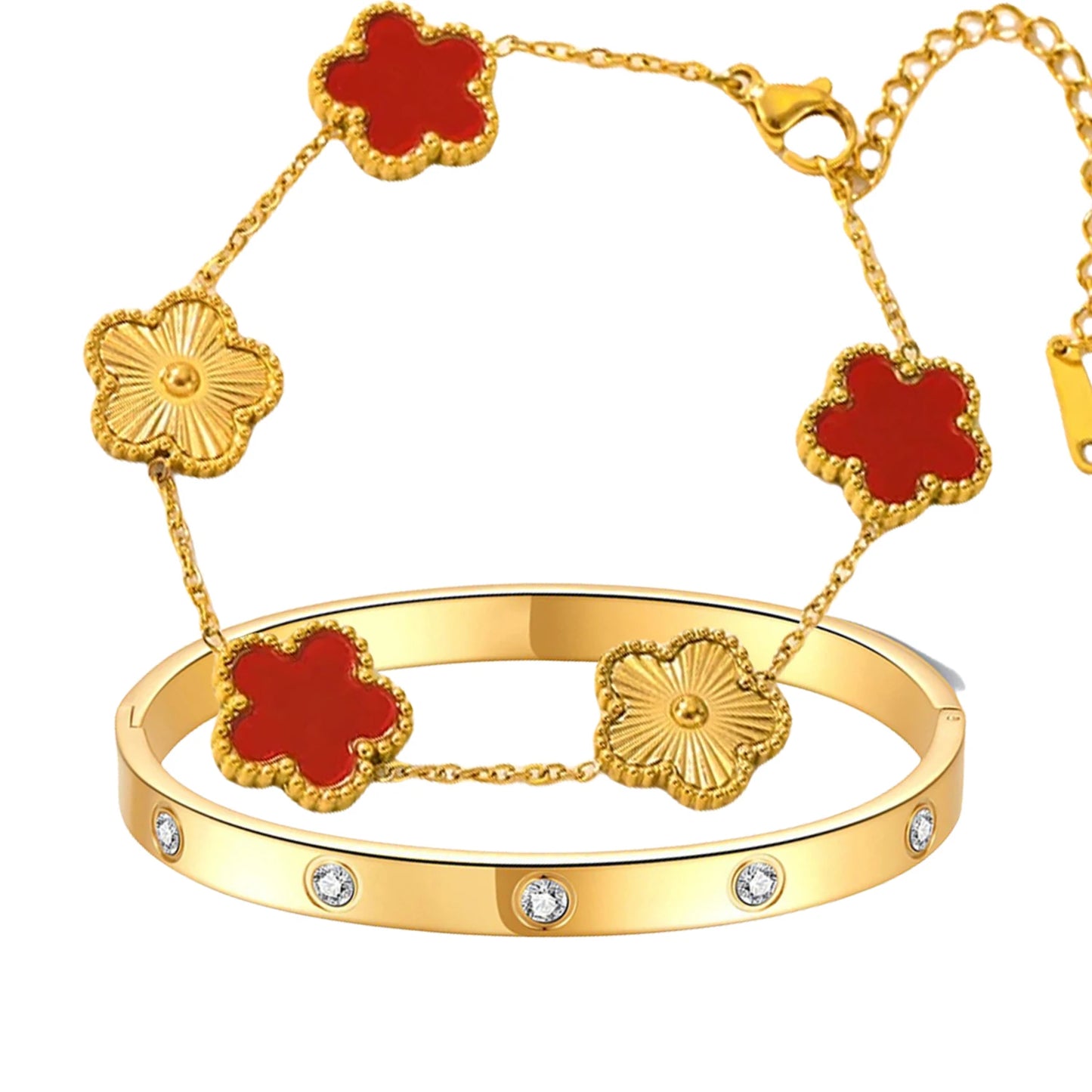 2pcs Vintage Alhambra bracelet