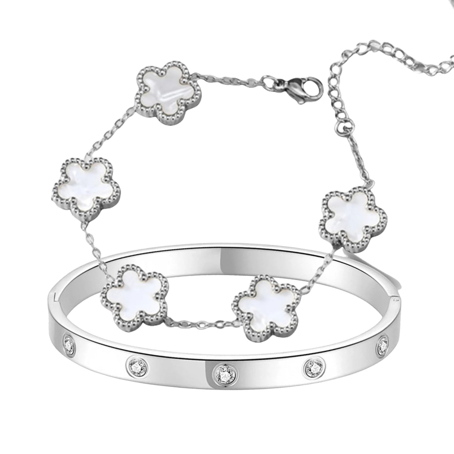 2pcs Vintage Alhambra bracelet