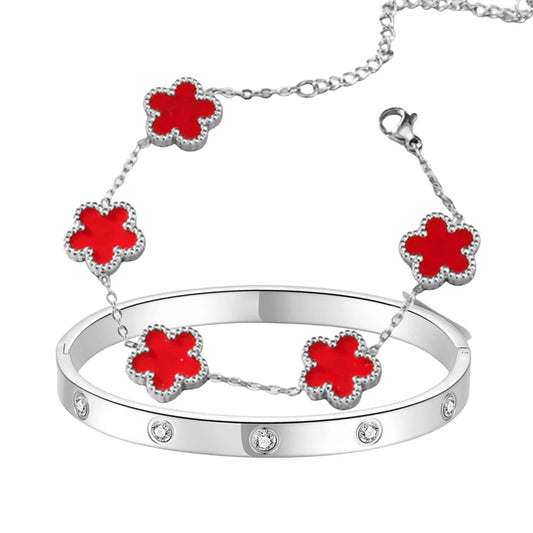 2pcs Vintage Alhambra bracelet